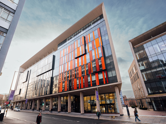 Modern glass building known at Technology and Innovation Centre (TIC) in Glasgow